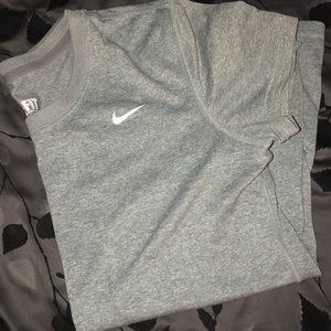 NIKE GREY/WHITE DRI-FIT TEE
